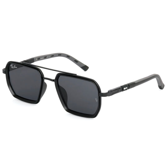 Rayban Black sunglasses with a white background