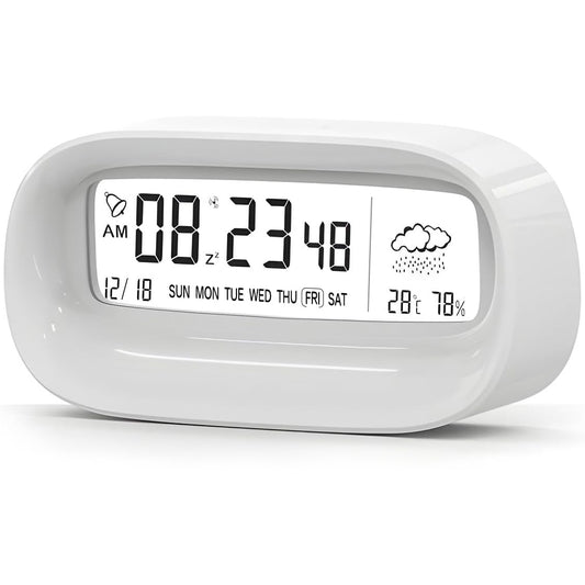 Digital Transparent LED Display Desk Clock | Temperature | Humidity | Table Clock 01