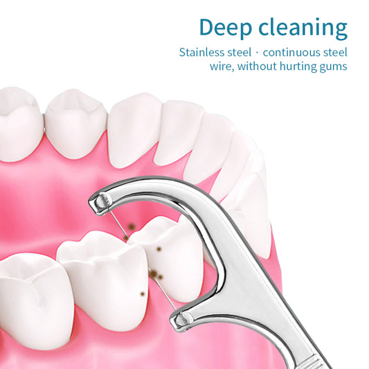 Stainless Steel Toothpick Set | Tooth Flossing Reusable Toothpicks Portable Set