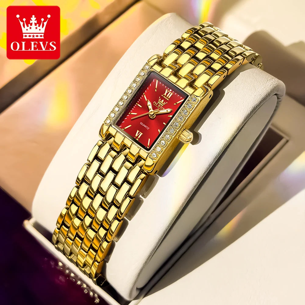 Original OLEVS Ladies Quartz Watch |  100% Authentic | OLEVS Watch 3700 Red