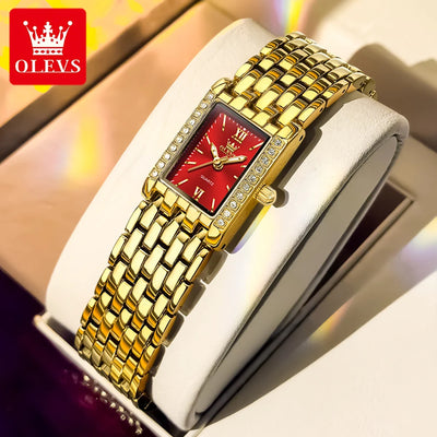 Original OLEVS Ladies Quartz Watch | 100% Authentic | OLEVS Watch 3700 Red