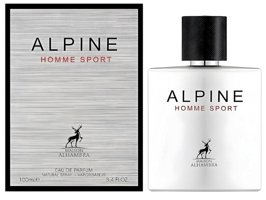 Alpine Homme Sport perfume bottle and packaging on a white background