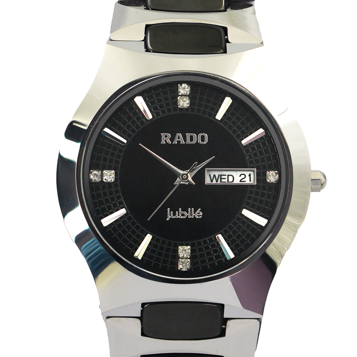 Premium Quality Rado Ceramic Stainless Steel Mix Quartz Watch | RAD Watch CS 51 B