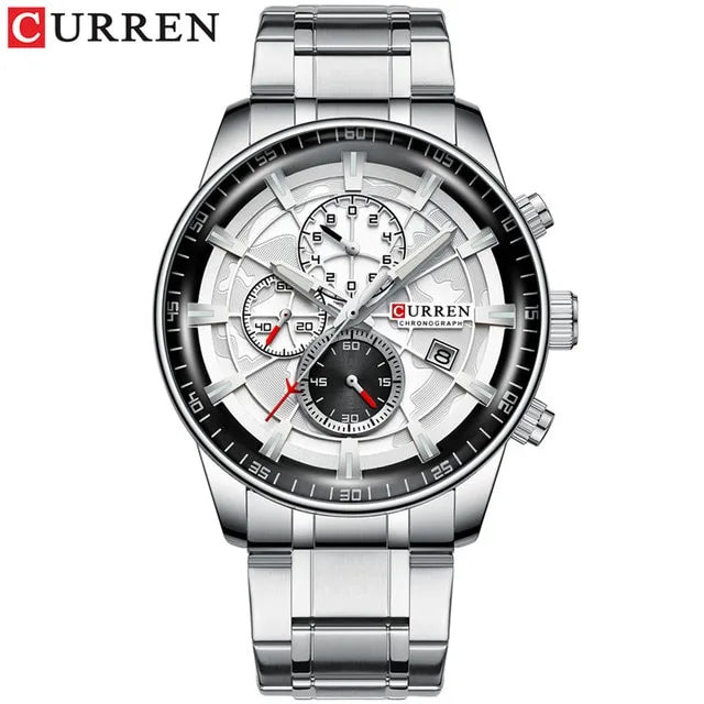 CURREN Chronograph Quartz Watch | Stock Clearance Offer | Curren 8362 Black