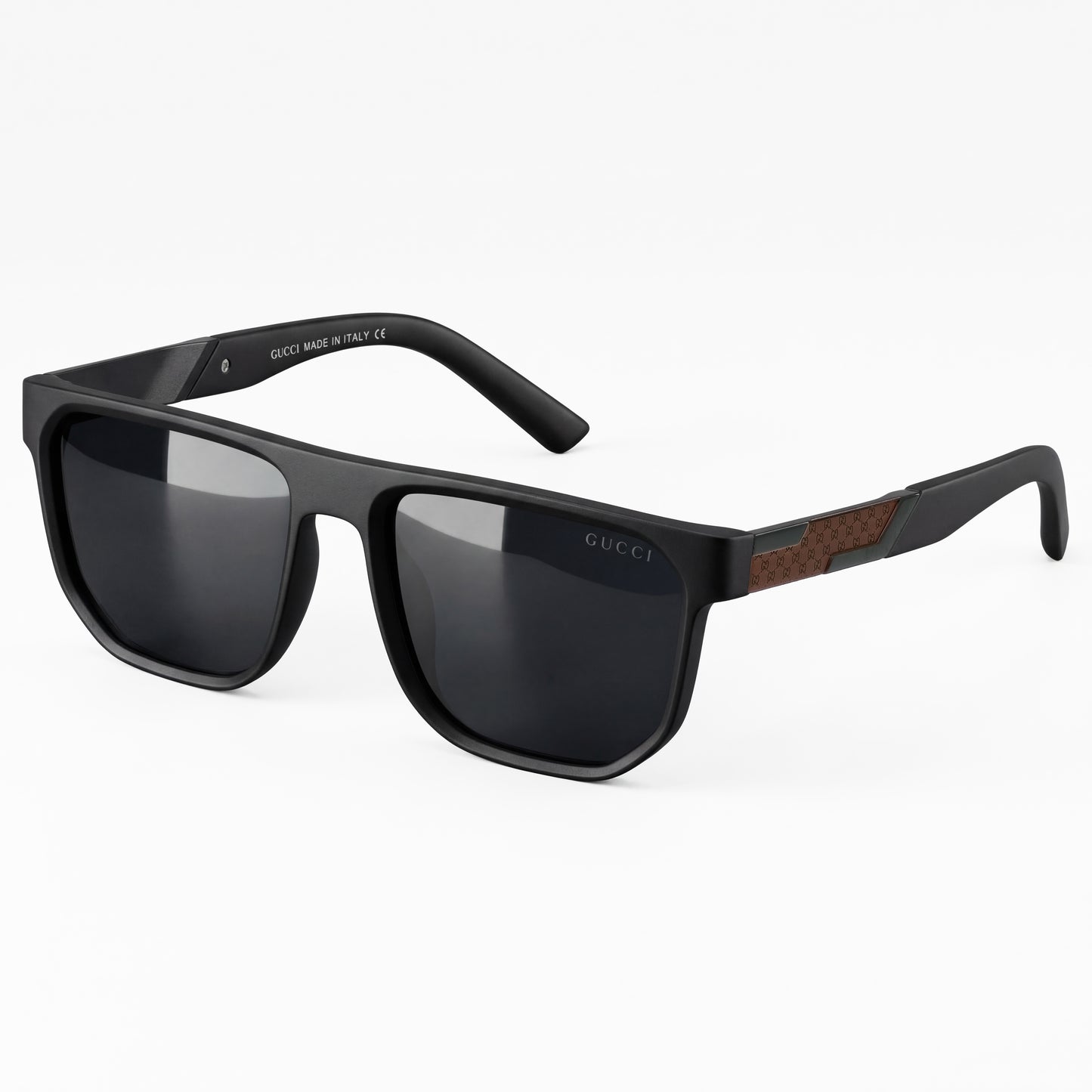 Luxury Matte Black Square Sunglasses | GC 68 A