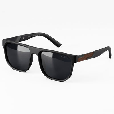 Luxury Matte Black Square Sunglasses | GC 68 A