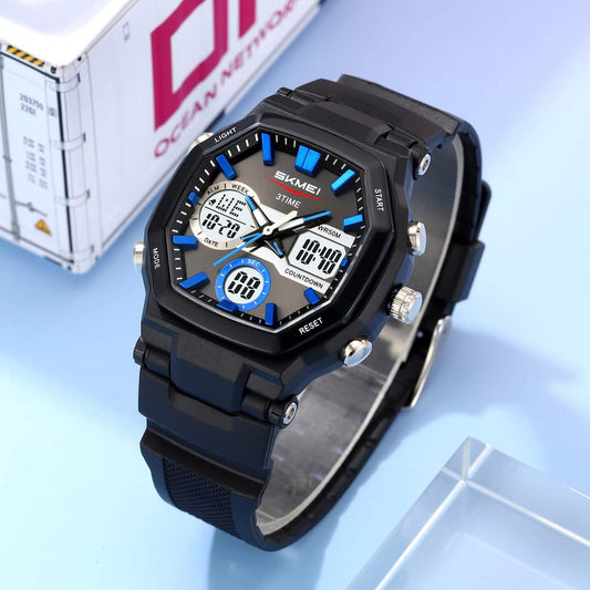 SKMEI Dual Time Analog Digital Watch | 100% Authentic | SKMEI 2389 Blue