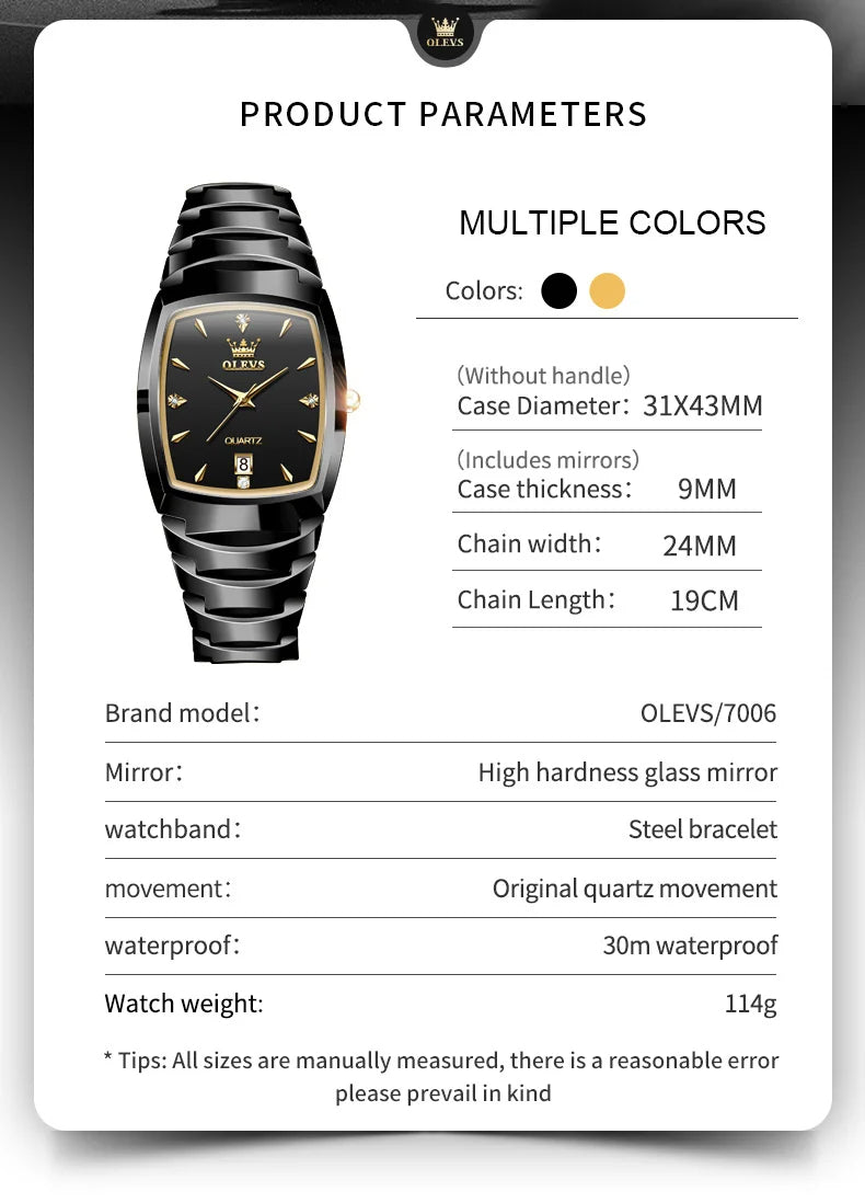 Original OLEVS Quartz Watch | 100% Authentic | OLEVS Watch 7006G A