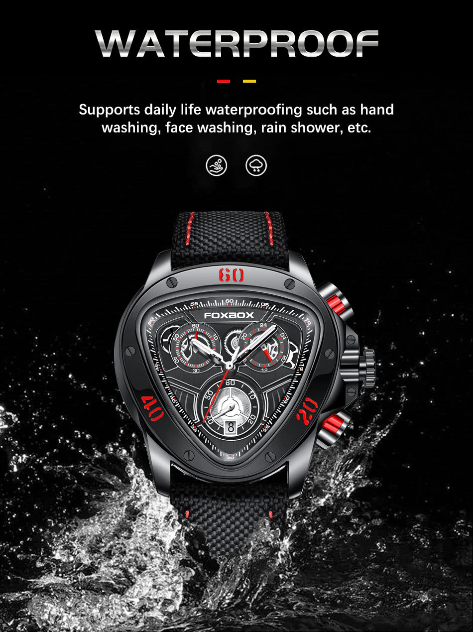 FOXBOX Luxury Quartz Waterproof Chronograph Watch | Foxbox 01