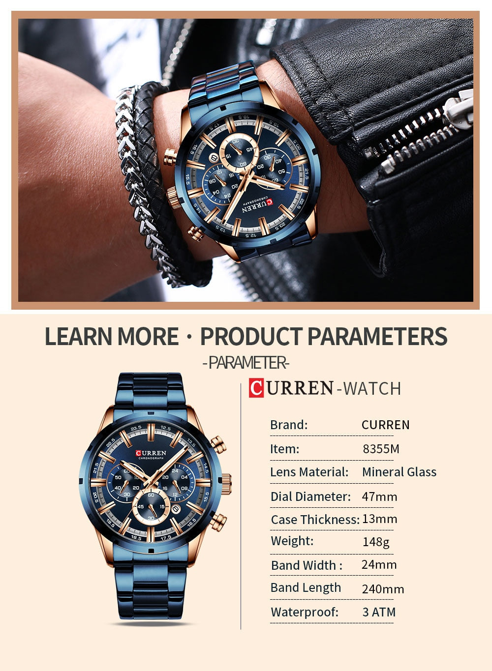 CURREN Watch 8355 | Stock Clearance Offer | Curren 23