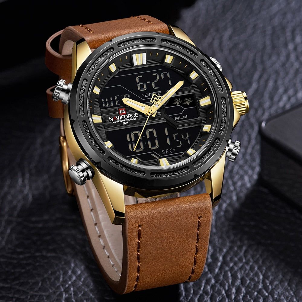 Original NAVIFORCE Stylish Waterproof Quartz Watch for Men | NF 37