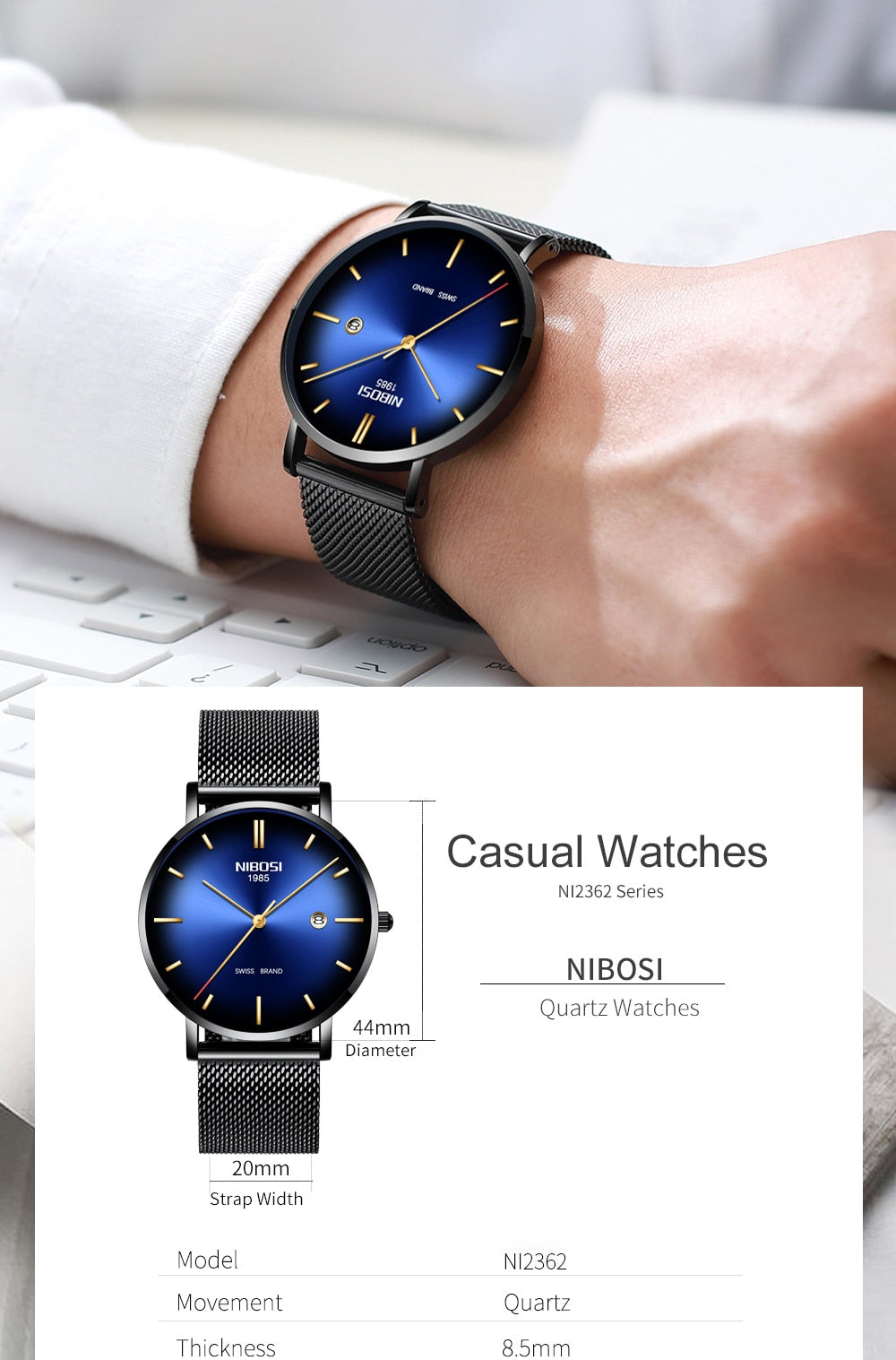 Stock Clearance Offer Nibosi Luxury Watch For Men - Exclusive Collection - NBC 21