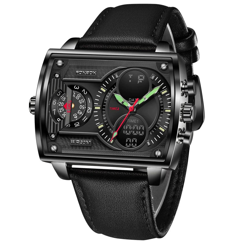 Foxbox Double Display Square Shape Watch | Foxbox 02