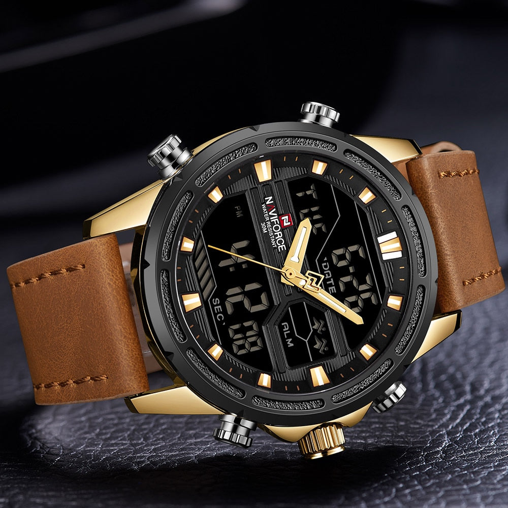 Original NAVIFORCE Stylish Waterproof Quartz Watch for Men | NF 37