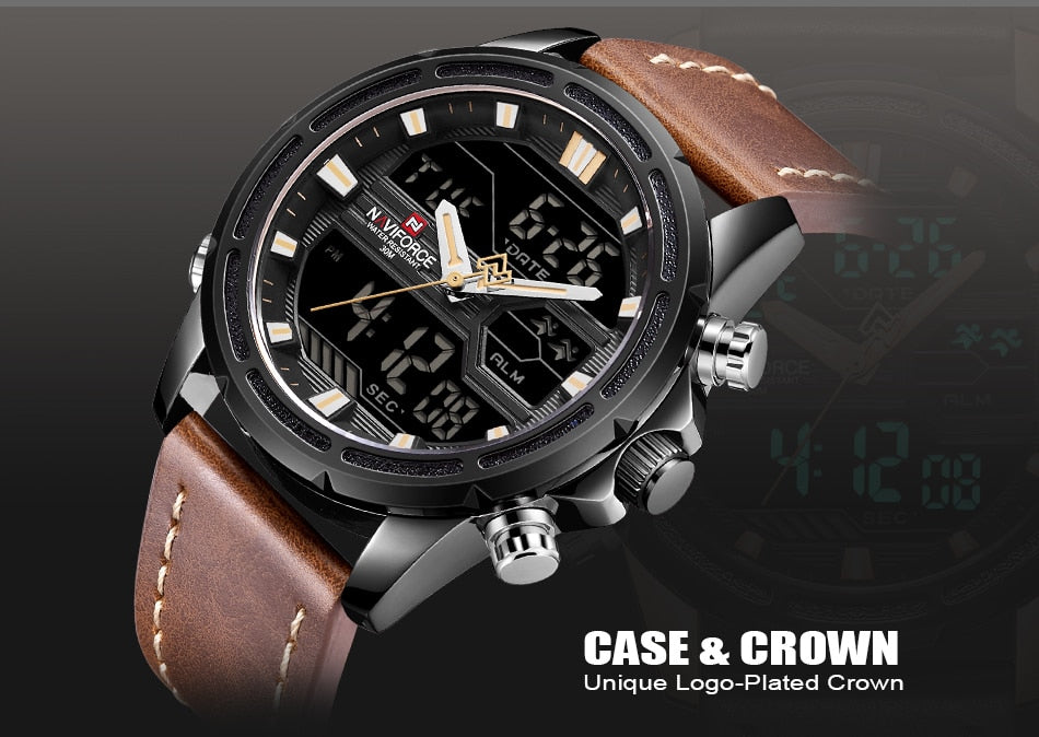 Original NAVIFORCE Stylish Waterproof Quartz Watch for Men | NF 37