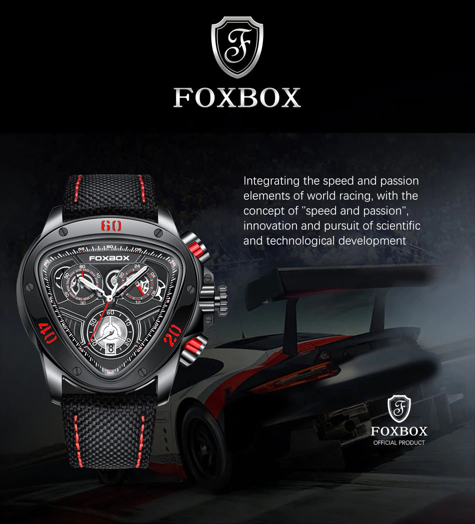 FOXBOX Luxury Quartz Waterproof Chronograph Watch | Foxbox 01
