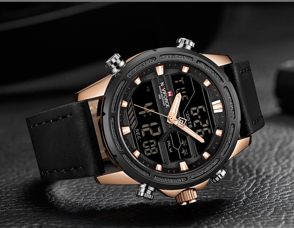 Original NAVIFORCE Stylish Waterproof Quartz Watch for Men | NF 37