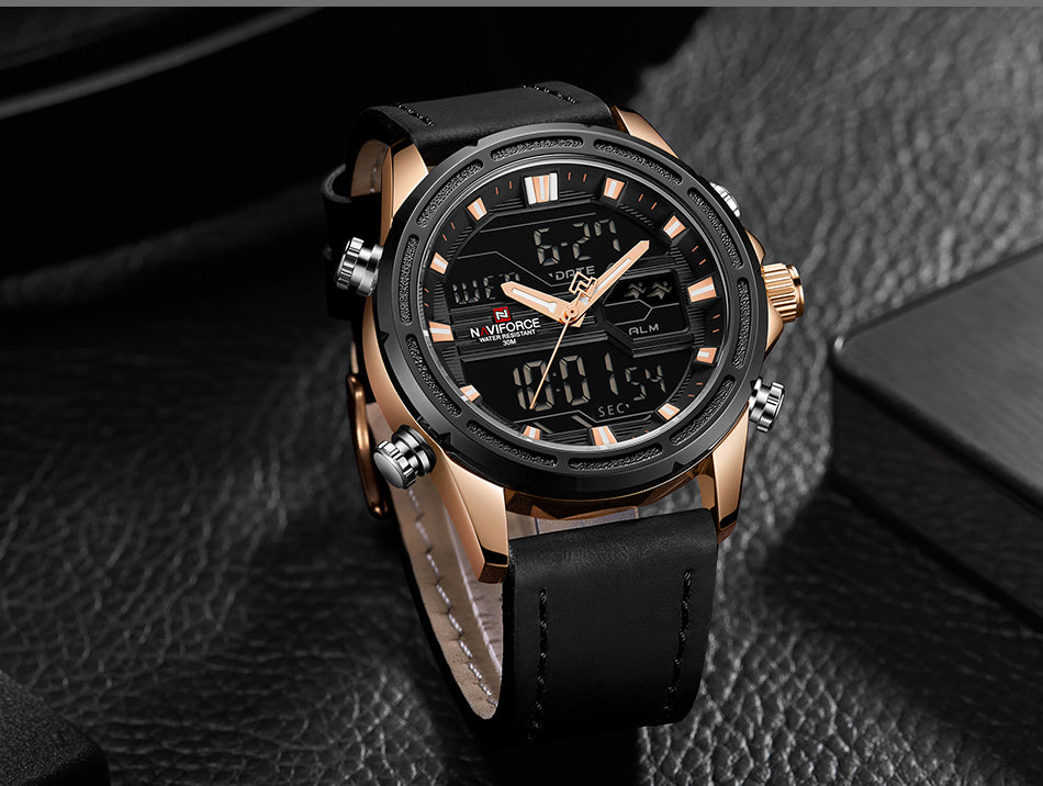 Original NAVIFORCE Stylish Waterproof Quartz Watch for Men | NF 37