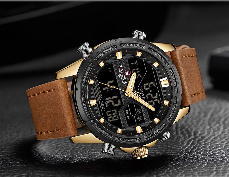 Original NAVIFORCE Stylish Waterproof Quartz Watch for Men | NF 37