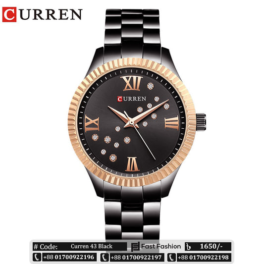 Original Trendy Stylish Stainless Steel CURREN Watch for Women | Curren 43