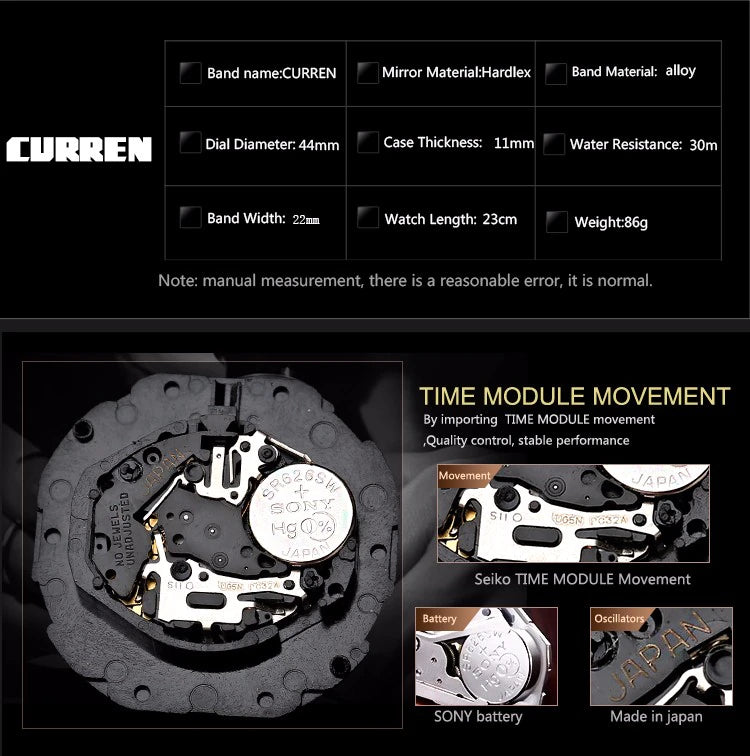 Original Trendy Stylish CURREN Watch - Curren 67
