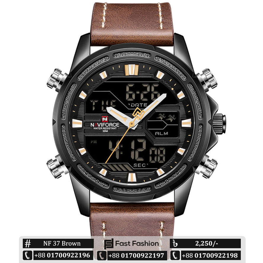 Original NAVIFORCE Stylish Waterproof Quartz Watch for Men | NF 37