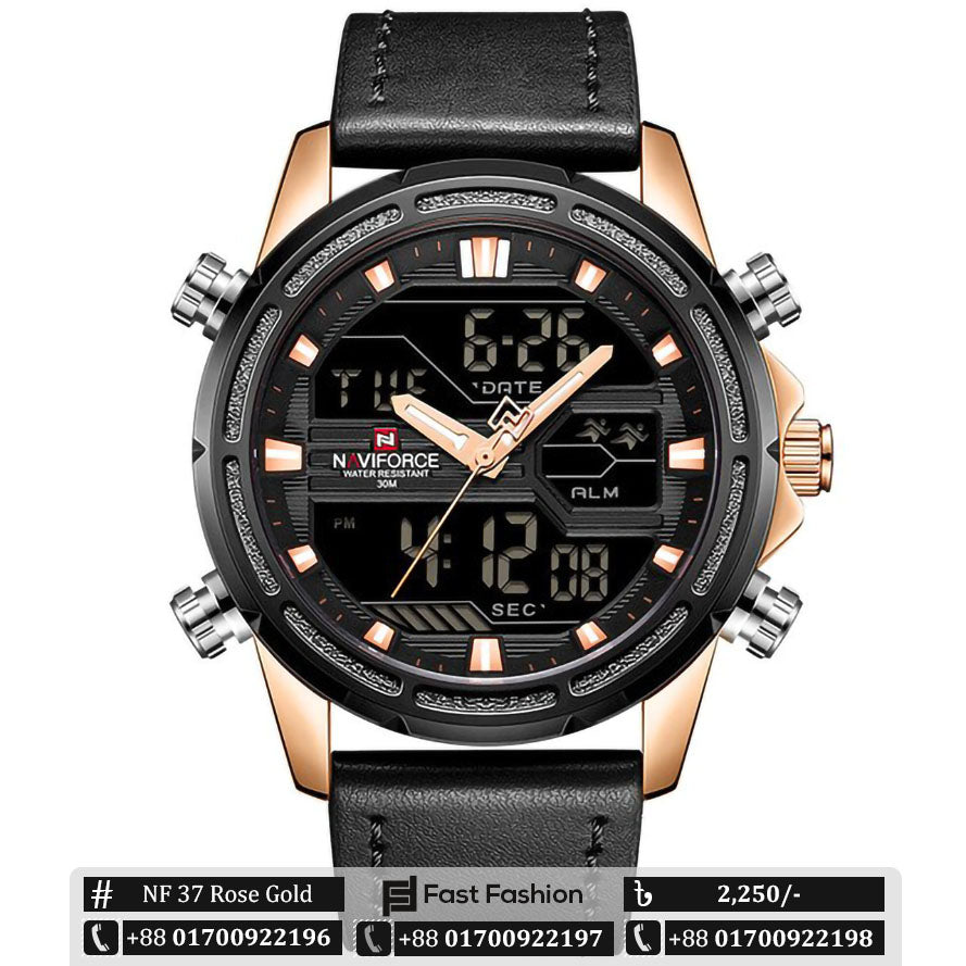 Original NAVIFORCE Stylish Waterproof Quartz Watch for Men | NF 37