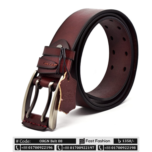 Premium Quality Double Pin Original Leather Belt | Imported from China | ORGN Belt 08