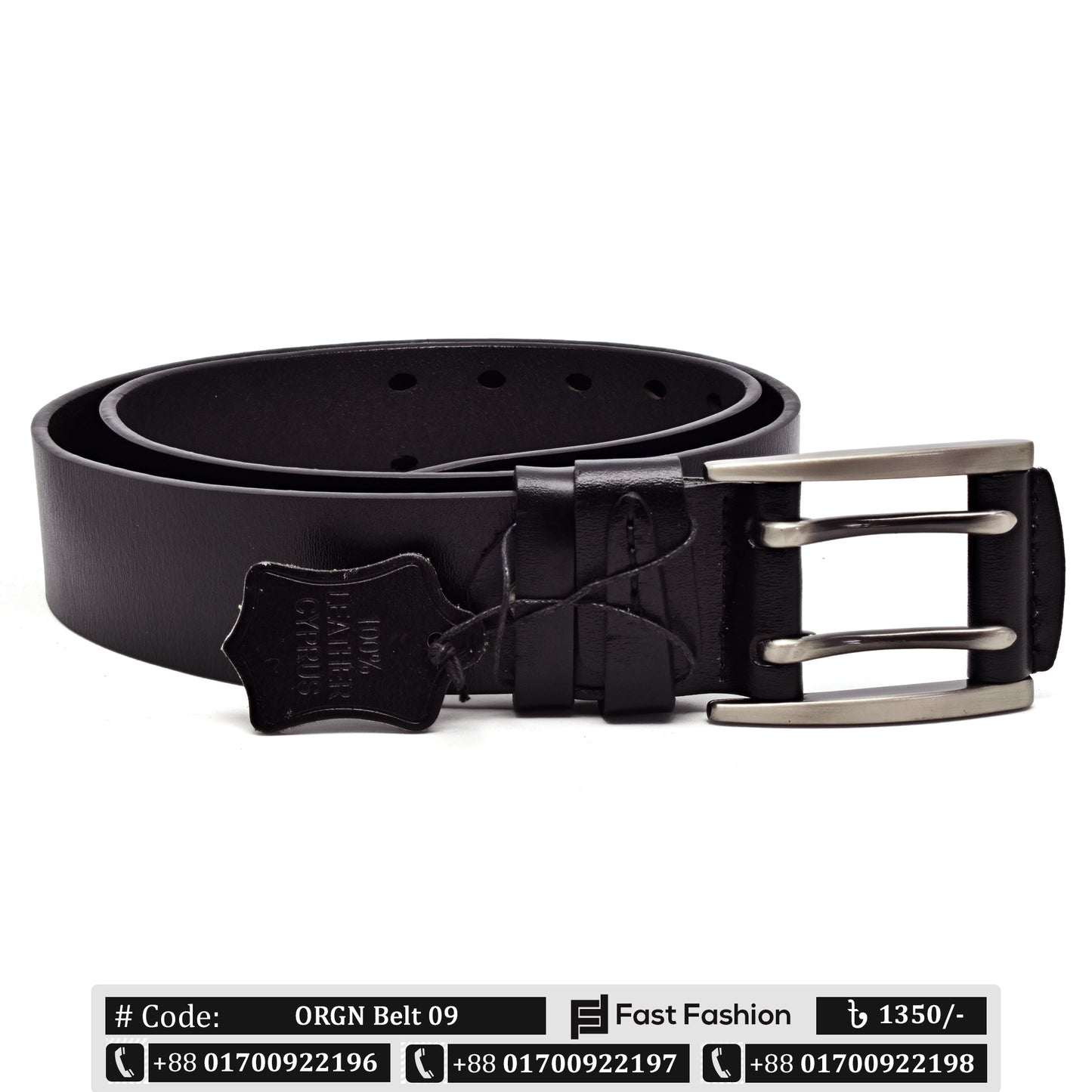 Premium Quality Double Pin Original Leather Belt | Imported from China | ORGN Belt 09