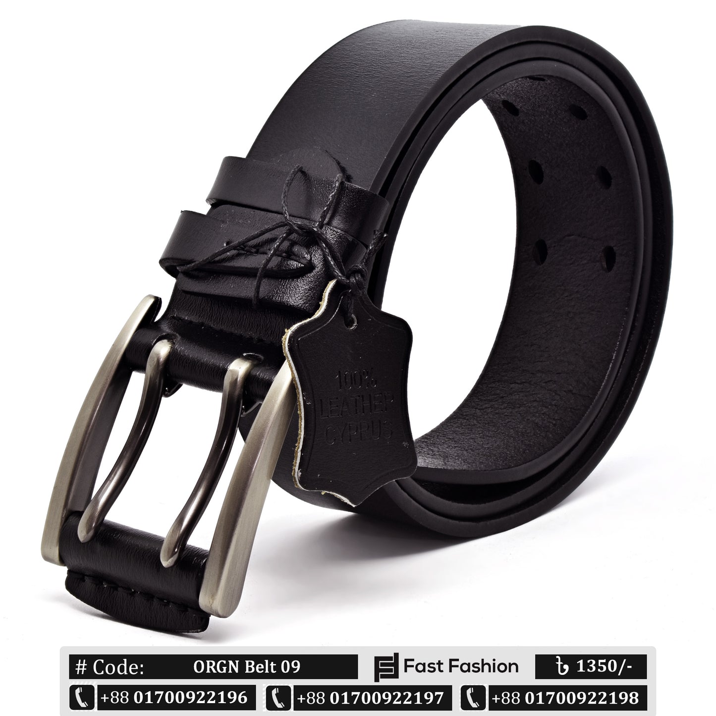 Premium Quality Double Pin Original Leather Belt - Imported from China - ORGN Belt 09