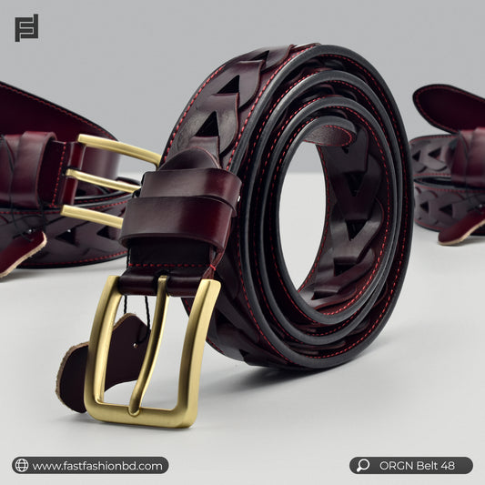 Cross Shaped Unique Style Quality Leather Belt - ORGN Belt 48