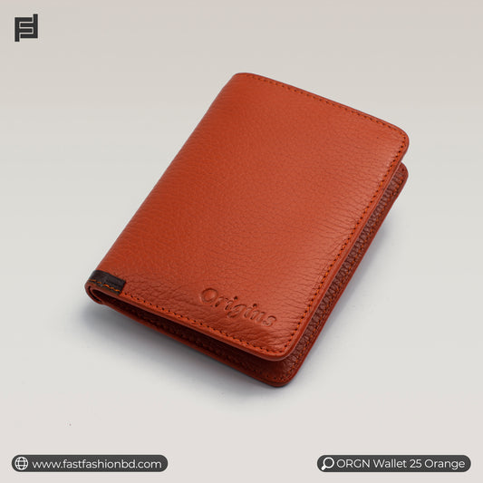 Premium Quality Leather Wallet for Men | ORGN Wallet 25 Orange