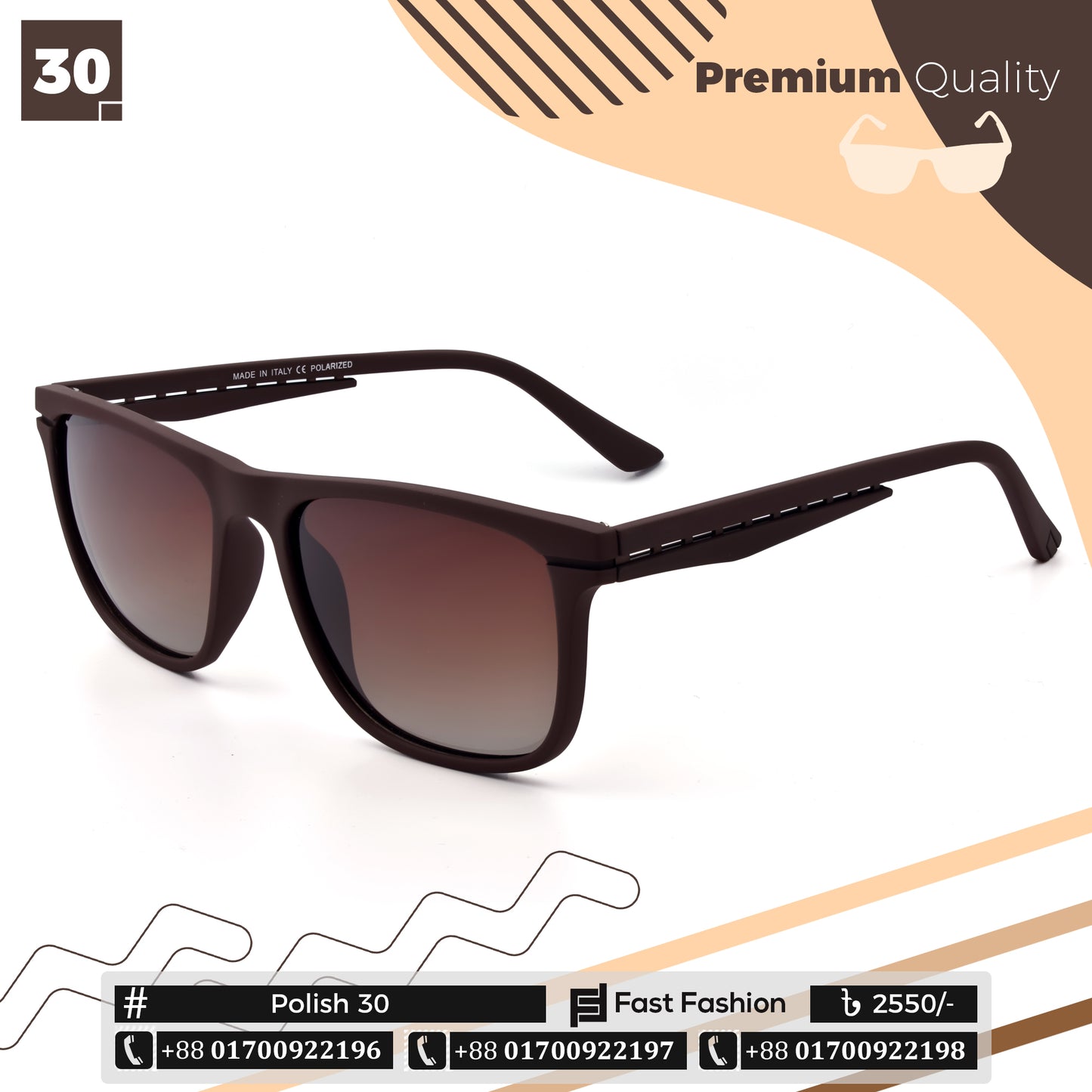 Stylish Premium Quality Polish Sunglass for Men | Polish 30