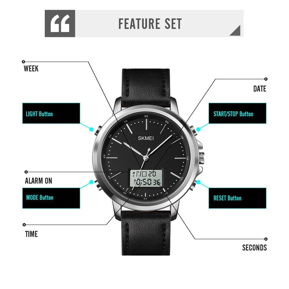 SKMEI Dual Time Digital LED Stylish Watch | SKMEI 62