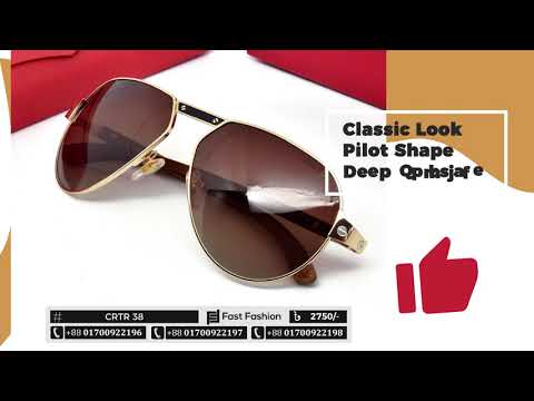 Santos-Dumont Edition Ultra Premium Quality Pilot Shape Sunglass | CRTR 38