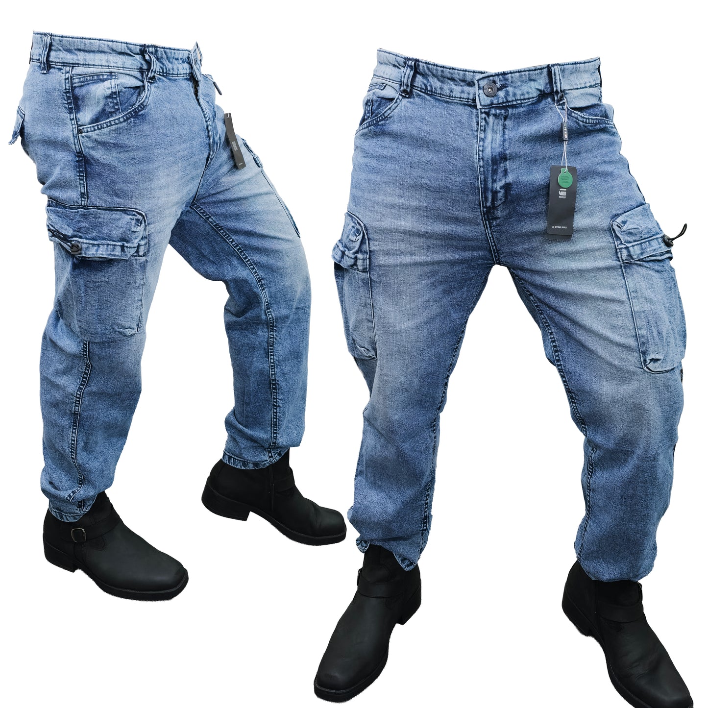 6 Large Pockets Stitch Denim Cargo Pant | DC Pant 04