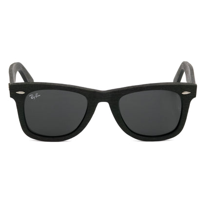 Black sunglasses with gray frames on a white background