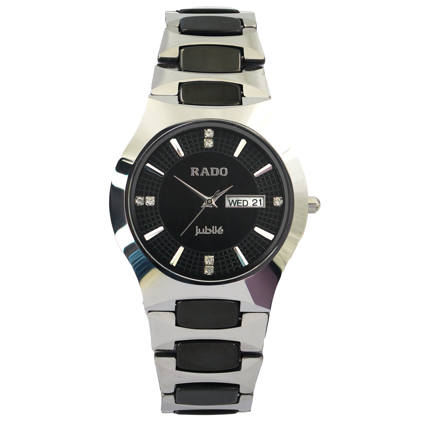 Premium Quality Rado Ceramic Stainless Steel Mix Quartz Watch | RAD Watch CS 51 B