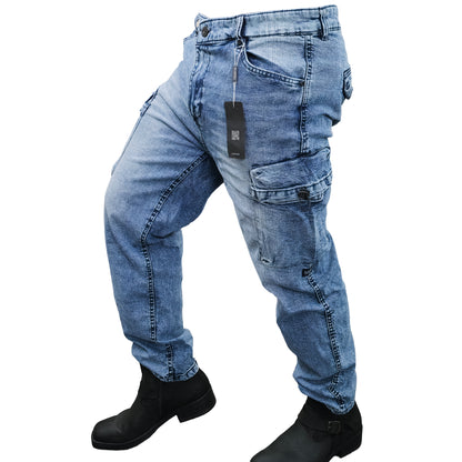 6 Large Pockets Stitch Denim Cargo Pant | DC Pant 04