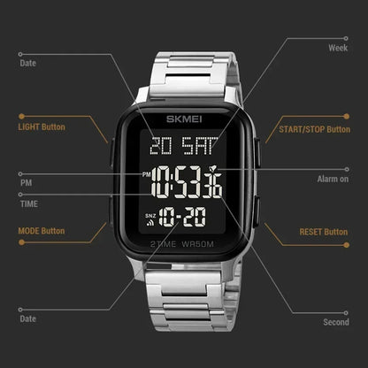 Original SKMEI Watch | 100% Authentic | SKMEI 1859 Silver