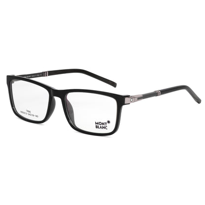Black Mont Blanc eyeglasses on a white background