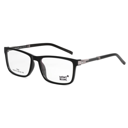 Black Mont Blanc eyeglasses on a white background