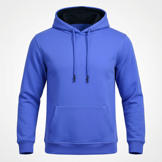 Blue hoodie on a white background