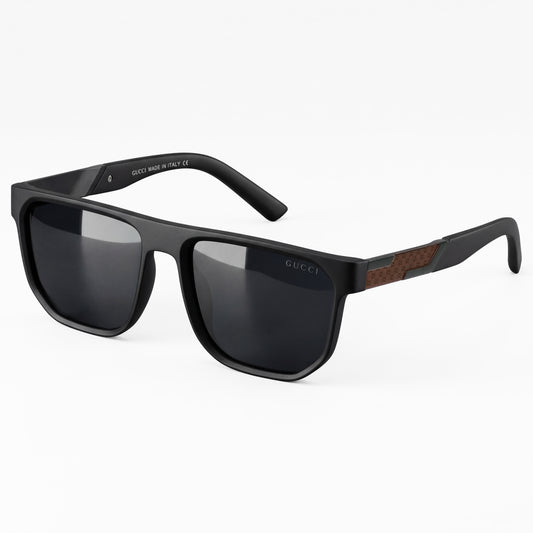 Luxury Matte Black Square Sunglasses | GC 68 A