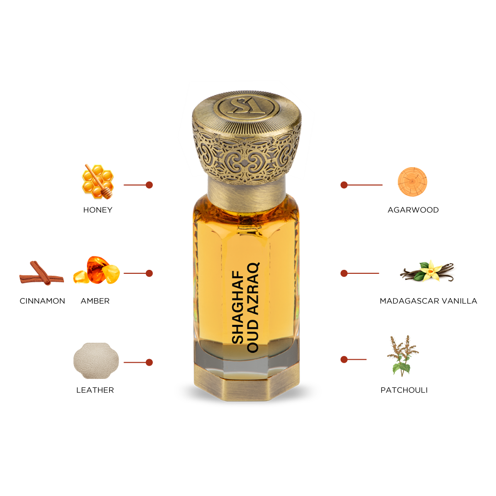 Premium Quality Concentrated Perfume Oil | Swiss Arabian | SHAGHAF OUD AZRAQ