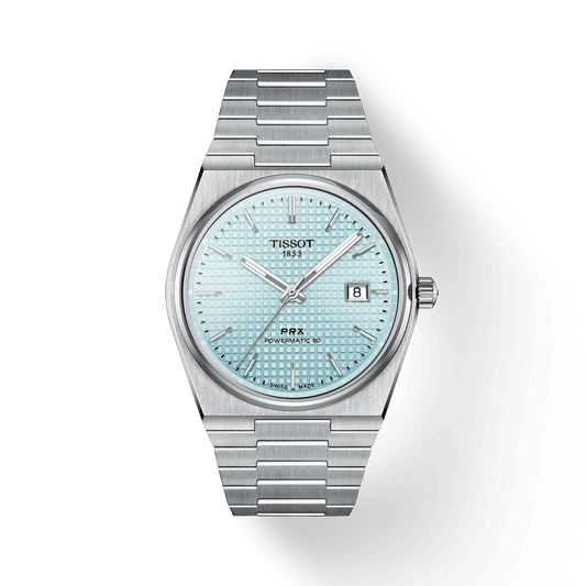 Original Tissot PRX POWERMATIC 80 Automatic Watch | Ice Blue