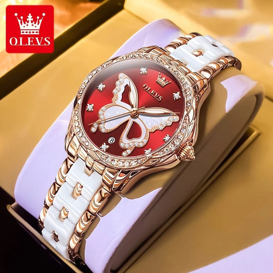 Original OLEVS Ceramic Ladies Quartz Watch |  100% Authentic | OLEVS L 5610 A