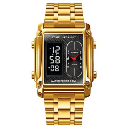 SKMEI 1868 Rectangular Digital Analog Quartz Watch