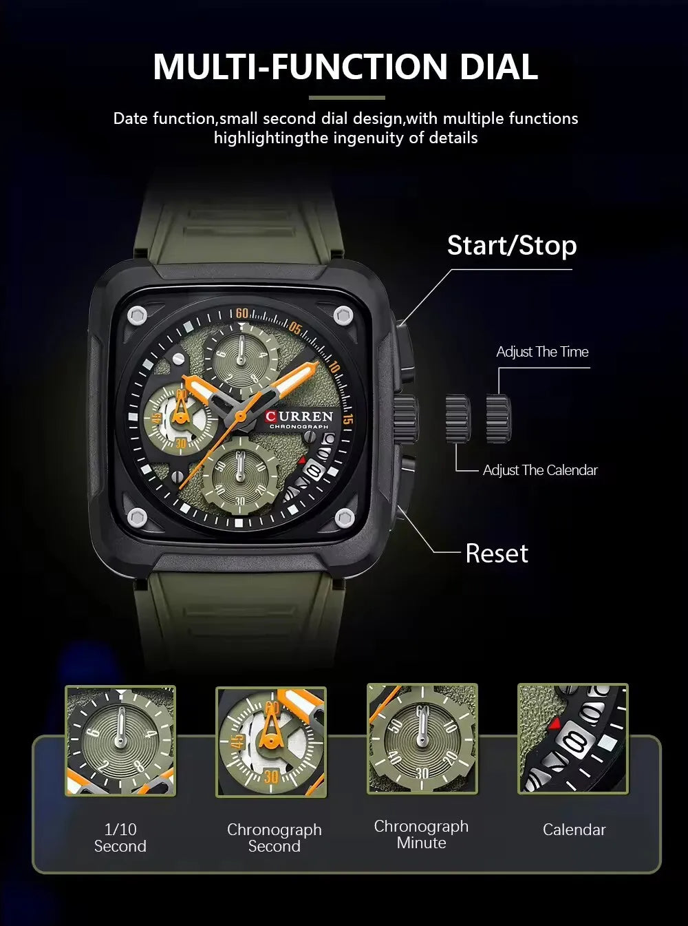 Original CURREN Watch | 100% Authentic | Curren 8461 A