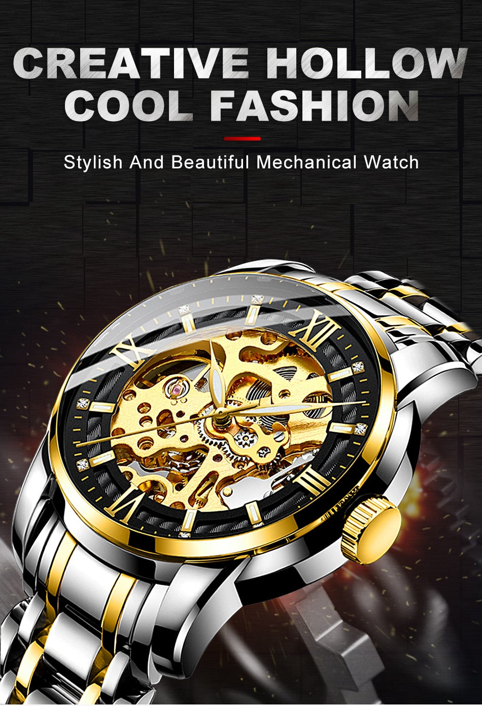 Original BIDEN Mechanical Automatic Self-Wind Wristwatche Watch - Biden 46